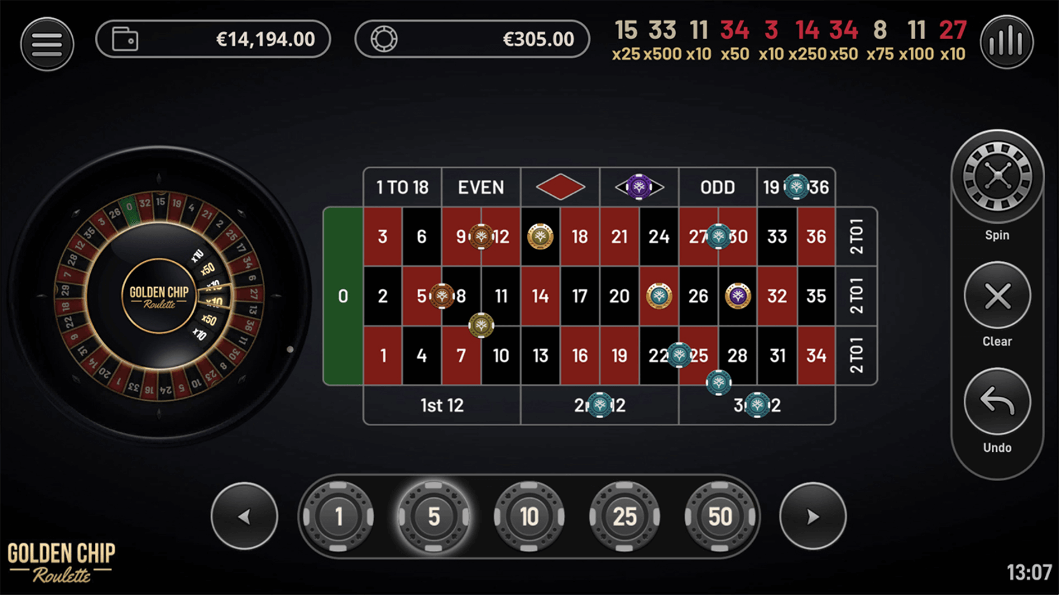 Golden Chip Roulette