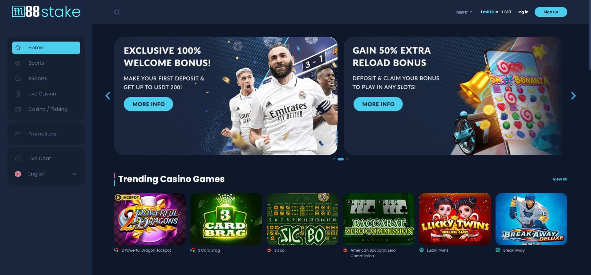 kzing's white label sports betting website with sky blue and navy blue user interface design
