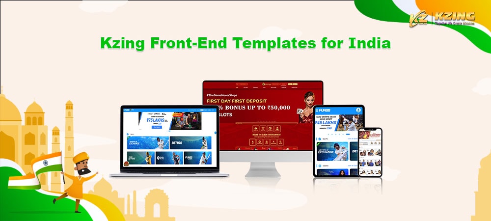 Kzing's website template tailored for India's online casino market