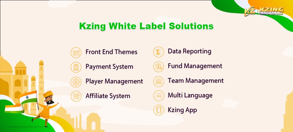 Kzing's White Label online casino solutions tailored for India's online gambling sector.
